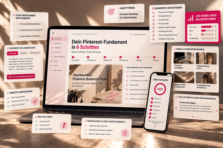 Pinterest Starter Kit Board-Struktur und Ergebnisse